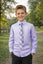 Boys' Cotton Blend Dress Shirt and Matching Necktie Set, Lilac-81