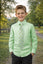 Boys' Cotton Blend Dress Shirt and Matching Necktie Set, Pastel Green-27