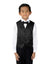 Boys' 4-Piece Satin Tuxedo Vest Set