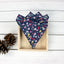 Men's Cotton Floral Bow Tie and Handkerchief Set, Navy (Color F23)