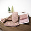 Men's Floral Necktie and Pocket Square Handkerchief Hanky Set, Rose Gold (Color F55)