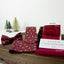 Men's Floral Necktie and Pocket Square Handkerchief Hanky Set, Rust (Color F56)