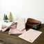 Boys' Cotton Floral Print Zipper Necktie and Pocket Square Set, Blush Pink (Color F60)