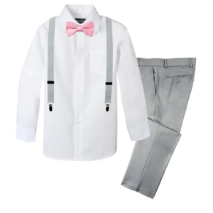 Boys' 4-Piece Customizable Suspenders Outfit - Customer's Product with price 52.95 ID bGlJNsZchIfDvE1ShWIpMLXJ