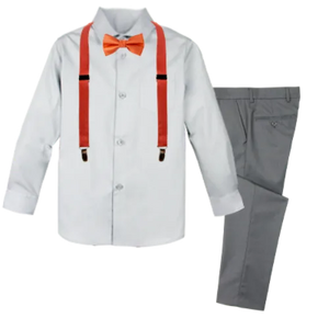 Boys' 4-Piece Customizable Suspenders Outfit - Customer's Product with price 55.95 ID Zx8rmrnVXmFmU7hknoSrsIfz