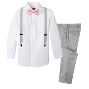 Boys' 4-Piece Customizable Suspenders Outfit - Customer's Product with price 52.95 ID YS-TEX7bbesyoSukXNuI6hjw