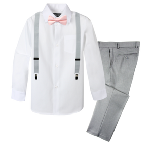 Boys' 4-Piece Customizable Suspenders Outfit - Customer's Product with price 52.95 ID ql6bIu2P4GgaNosaeUexRkOV