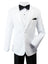 Boys' White Top and Black Pants  Modern Fit Tuxedo Set without Tail
