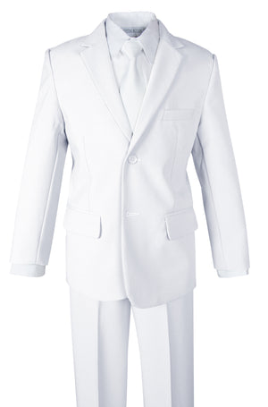 Boys' White 2-Piece Suit Set