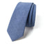 Men's Solid Color Chambray Cotton Skinny Tie