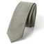 Men's Solid Color Chambray Cotton Skinny Tie