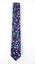 Men's Cotton Printed Floral Skinny Tie, Navy/Pink (Color F23)