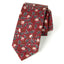 Men's Cotton Printed Floral Skinny Tie, Rust (Color F56)