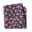 Men's Cotton Floral Print Pocket Square, Purple (Color F20)