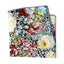 Men's Cotton Floral Print Pocket Square, Black/Mauve (Color F36)