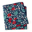 Boys' Cotton Floral Print Pocket Square, Blue/Red (Color F42)