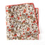 Men's Cotton Floral Print Pocket Square, Sienna (Color F43)