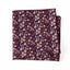 Men's Cotton Floral Print Pocket Square, Wine (Color F47)
