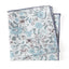 Men's Cotton Floral Print Pocket Square, Dusty Blue (Color F48)
