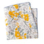 Men's Cotton Floral Print Pocket Square, Marigold (Color F49)