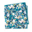 Men's Cotton Floral Print Pocket Square, Teal (Color F69)