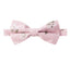 Men's Cotton Floral Print Bow Tie, Blush Pink (Color F13)