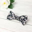 Men's Cotton Floral Print Bow Tie, Blue (Color F17)