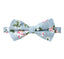 Men's Cotton Floral Print Bow Tie, Light Blue (Color F19)