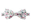 Men's Cotton Floral Print Bow Tie, White (Color F22)
