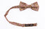 Men's Cotton Floral Print Bow Tie, Brown (Color F39)
