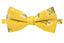 Men's Cotton Floral Print Bow Tie, Mustard (Color F40)