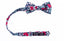 Men's Cotton Floral Print Bow Tie, Blue/Red (Color F42)