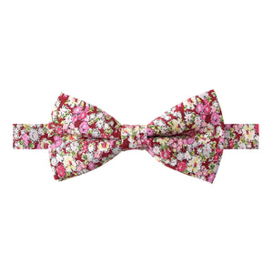 Men's Cotton Floral Print Bow Tie, Cinnamon (Color F46)