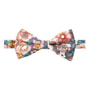 Men's Cotton Floral Print Bow Tie, Lavender Haze (Color F53)