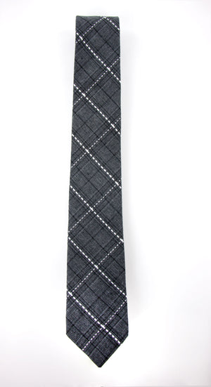Men's Black Plaid Tie (Color 02)