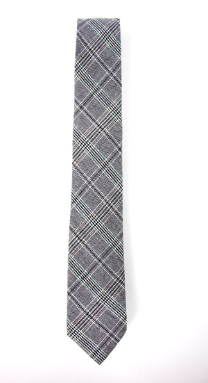 Men's Charcoal Plaid Tie (Color 05)