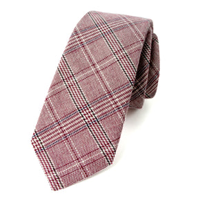 Men's Red Plaid Tie (Color 06)