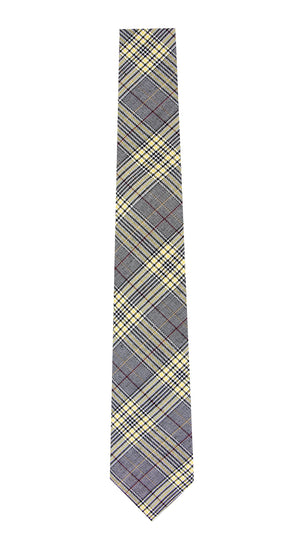 Men's Brown/Yellow Plaid Tie (Color 08)