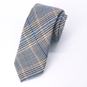 Men's Blue/Orange Plaid Tie (Color 09)
