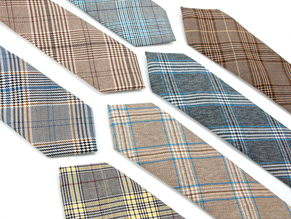 Men's Brown/Tan Plaid Tie (Color 10)