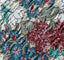 Men's Salt Shrinking Seersucker Cotton Floral Print Bow Tie, Blue Tan (Color FS01)