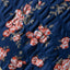 Men's Salt Shrinking Seersucker Cotton Floral Print Bow Tie, Blue Orange (Color FS07)