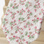 Men's Salt Shrinking Seersucker Cotton Floral Print Necktie, Beige Sage Red (Color FS08)