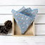 Men's Salt Shrinking Seersucker Cotton Floral Print Pocket Square, Blue (Color FS02)