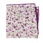 Men's Salt Shrinking Seersucker Cotton Floral Print Pocket Square, Ivory Purple (Color FS10)