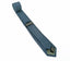 men's skinny stormy blue linen tie with Spring Notion branding