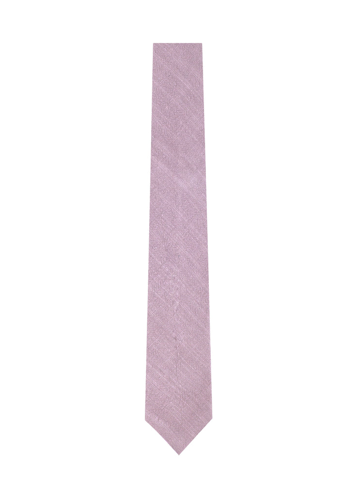 men's skinny dusty lavender linen tie