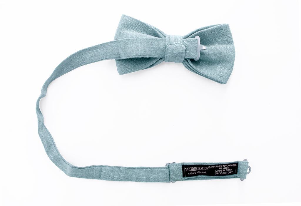 Men's Linen Blend Pre-tied Bow Tie