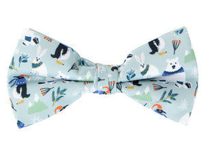 Men's Printed Christmas Theme Pretied Bow Tie, Polar Bear