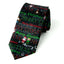 Men's Printed Microfiber Christmas Themed Tie, Jolly Christmas Black